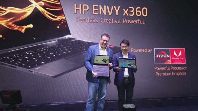 Laptop Convertible Terbaru HP ENVY x360 13 Meluncur dengan Prosesor AMD Ryzen Mobile