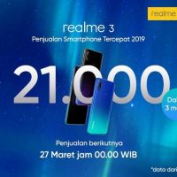 Penjualan online Realme 3 di lazada