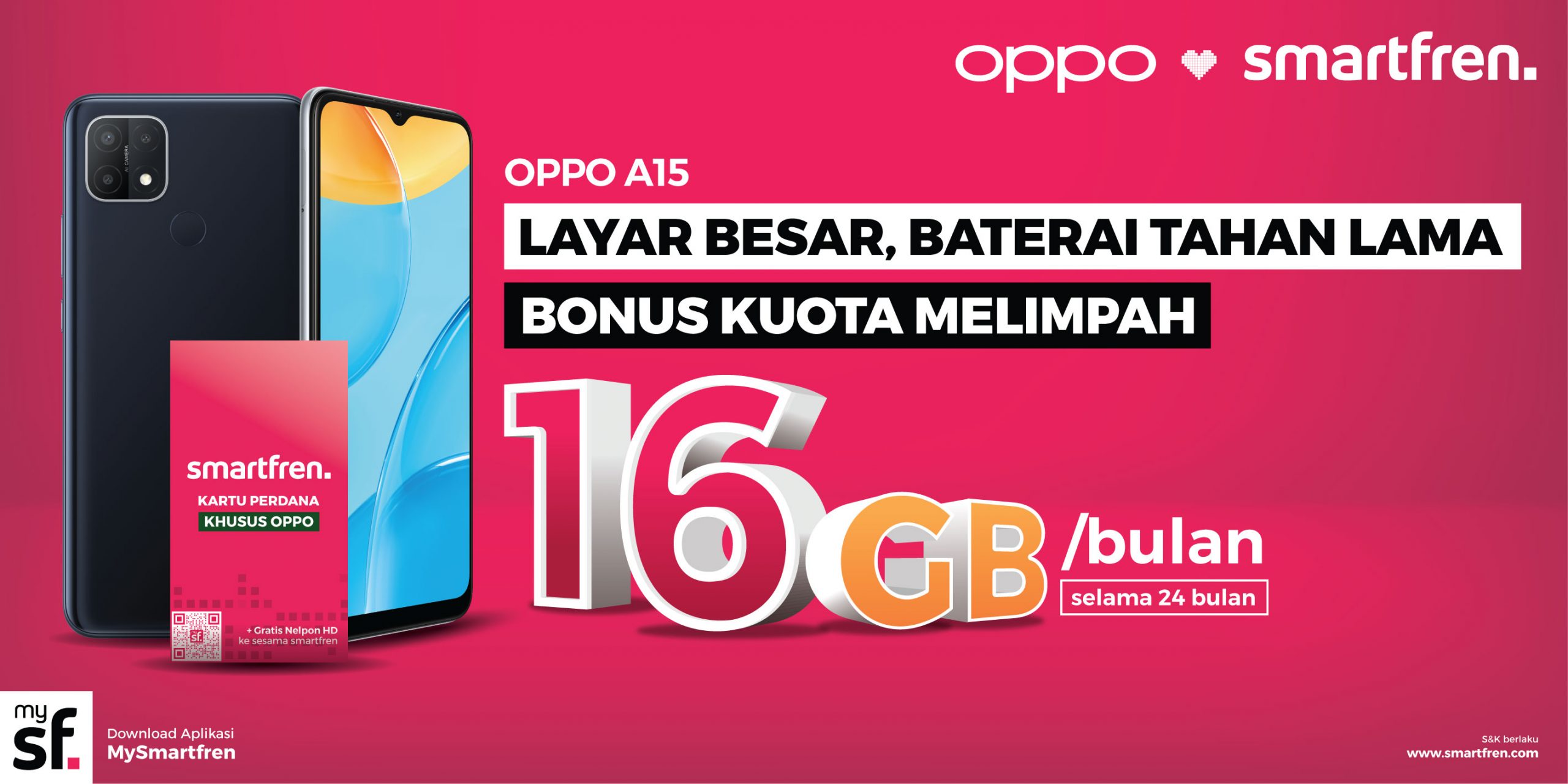 Beli Paket Bundling Smartfren Dengan Oppo A15, Dapat Bonus Kuota 16GB ...