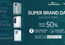 harga diskon di OPPO Shopee Brand Day Promotion