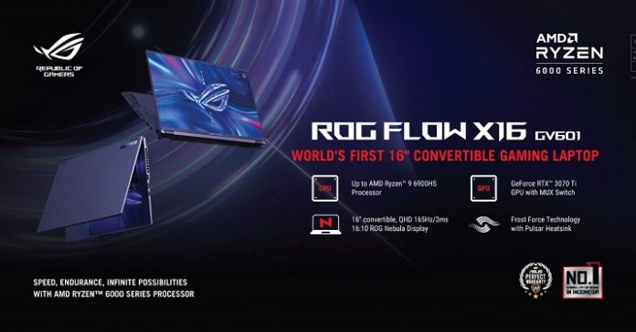 ROG Flow X16, Laptop Gaming Convertible Pertama di Dunia